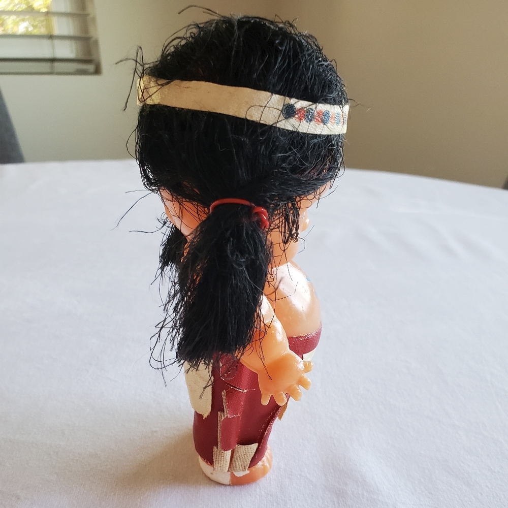 Vintage Native American Celluloid Doll Kewpie Indigenous - Picture 3 of 7